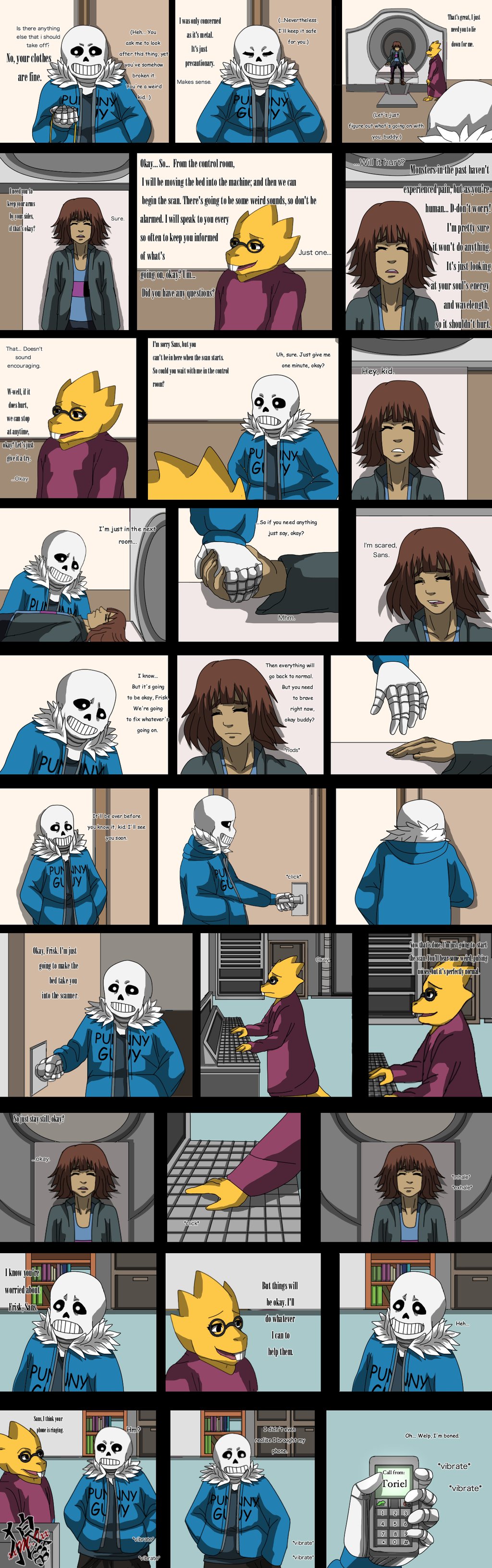 alphys ambiguous_gender bone chara_(undertale) comic dream female human male mammal nightmare protagonist_(undertale) sans_(undertale) skeleton undertale video_games xxmileikaivanaxx_(artist)