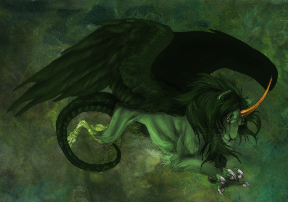 avian bird claws dragon feathered_wings feathers fur green_background green_feathers green_fur green_hair hair hibbary horn hybrid isvoc male simple_background solo wings yellow_eyes