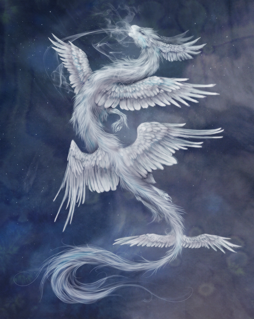 ambiguous_gender digital_media_(artwork) eyes_closed feathered_wings feathers feral fur isvoc solo unknown_species white_feathers white_fur wings