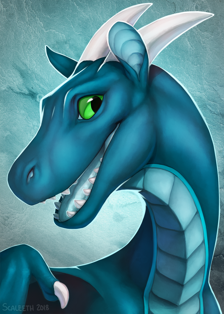 2018 :d belly_scales blue_background blue_scales blue_theme blue_tongue bust_portrait cold digital_media_(artwork) digital_painting_(artwork) dragon feral front_view garo_(garoshadowscale) green_eyes happy horn ice icon long_neck looking_at_viewer love male membranous_wings nude open_mouth open_smile portrait reptile scaleeth scales scalie shaded side_view simple_background smile snout solo stripe stripes teal_scales teeth tongue western_dragon wings