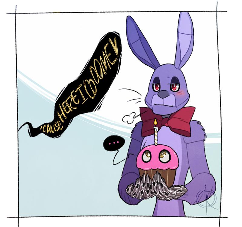 2015 animatronic bonnie_(fnaf) cupcake_(fnaf) five_nights_at_freddy's lagomorph leeffi machine mammal rabbit robot video_games