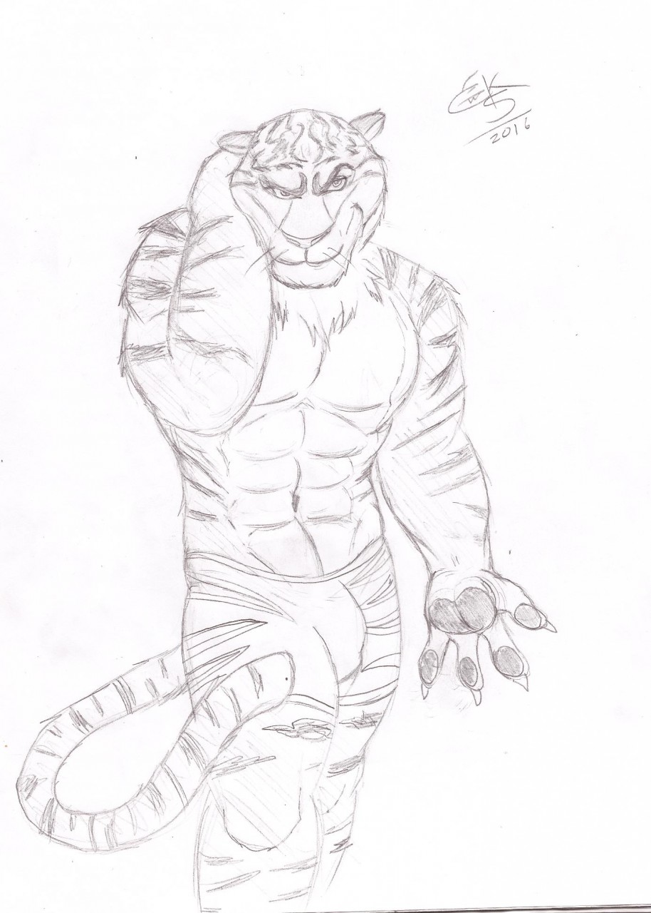 disney feline male male/male mammal manly muscular tiger vanshart zootopia