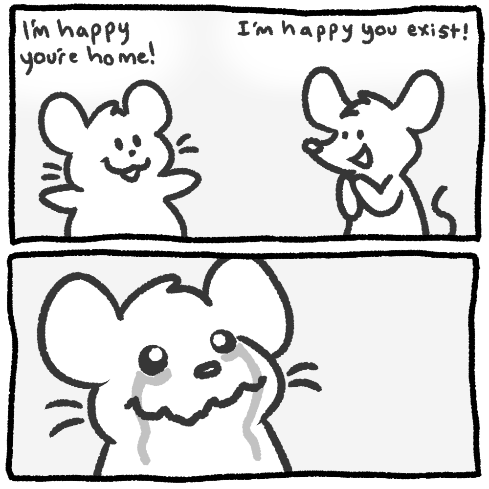 anthro comic crying cute duo hamster male mammal mouse nishi oxynard rex(mouse) rodent simple_background tears