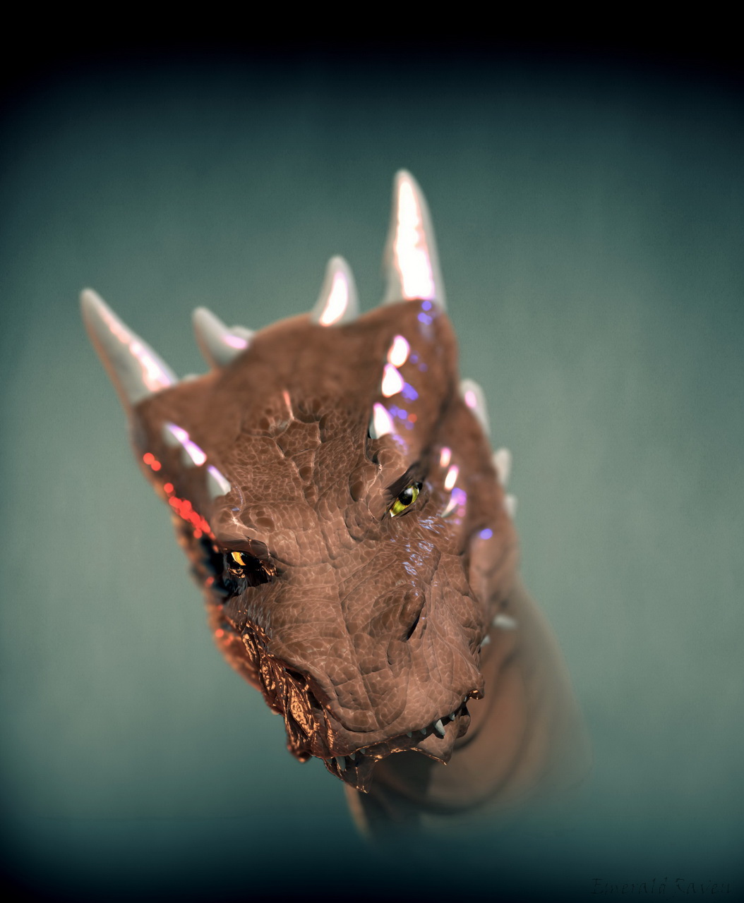 dragon emerald_raven female headhsot portrait rhos scalie wyvern