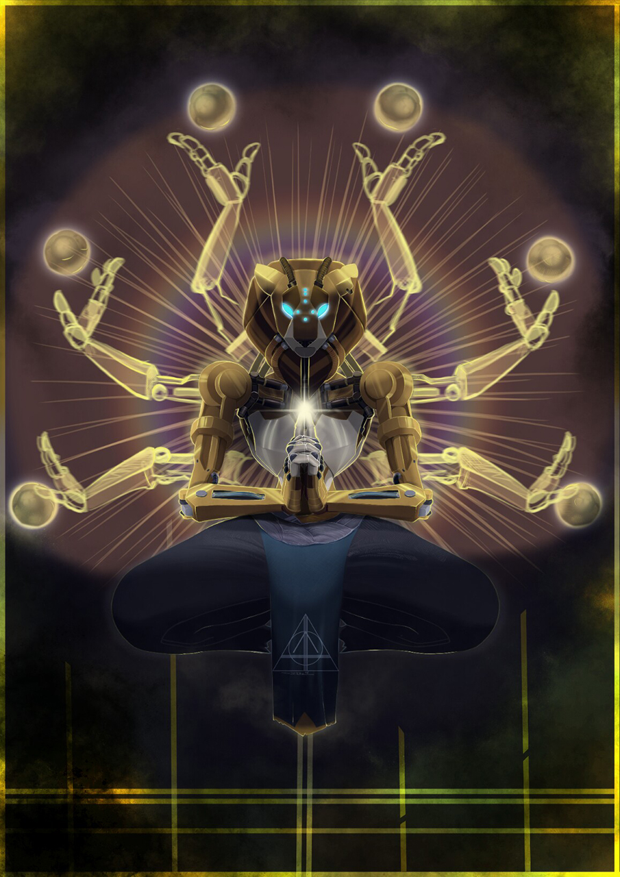 feline garra iris lion male mammal meditation omnic overwatch spiritual video_games zenyatta