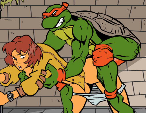 akabur animated april_o'neil michelangelo teenage_mutant_hero_turtles