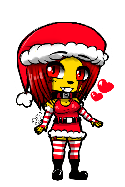 &lt;3 2016 alpha_channel bear chibi christmas clothed clothing datfurrydude five_nights_at_freddy's five_nights_at_freddy's_4 fredbear_(fnaf) hair holidays low_res mammal red_eyes red_hair simple_background slightly_chubby solo transparent_background video_games