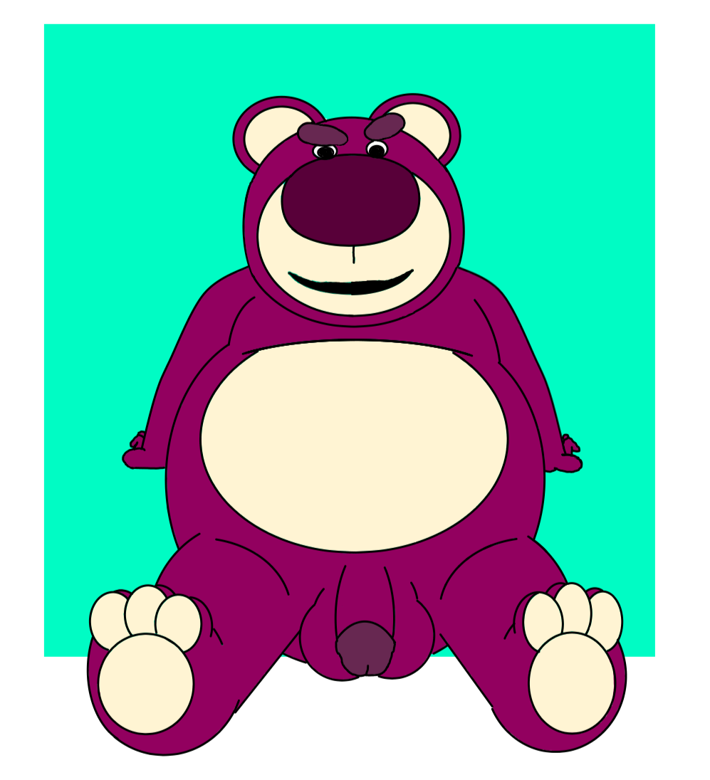 3_toes balls bear disney fur humanoid_penis looking_at_viewer lotso male mammal paws penis pixar plushie purple_fur simple_background teddy_bear toes toy_story unknown_(disambiguation)