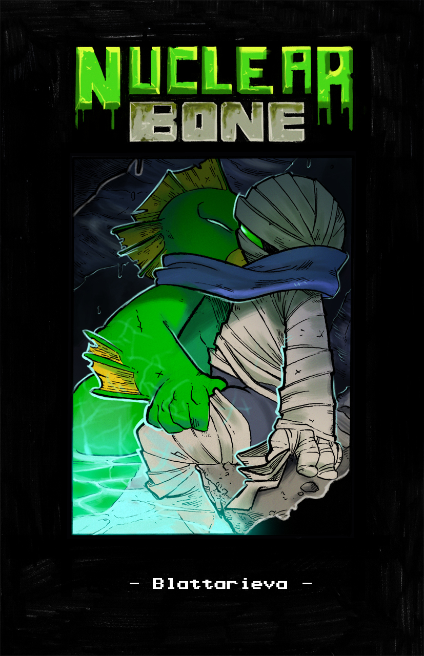 blattarieva cover cover_page fish_(nuclear_throne) humanoid kissing marine mummy nuclear_throne nude partially_submerged rebel_(nuclear_throne) side_view sitting spread_legs spreading undead wraps