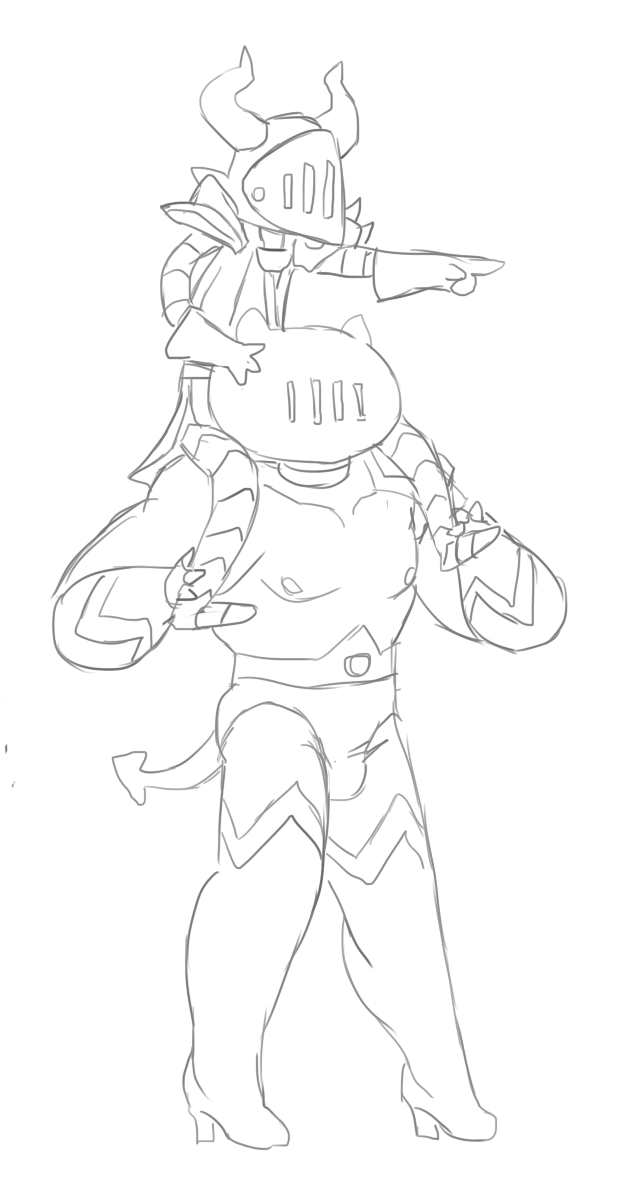 armor carrying haplor_(hellaverse) hellaverse helmet male piggyback sword_knight_(hellaverse) tinybeasts