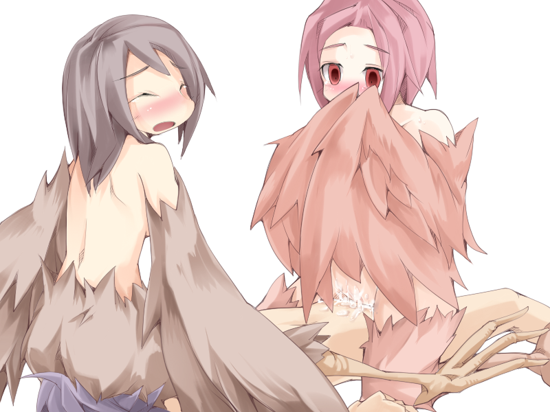 1boy 2girls bird_legs blush bmp-to-png_conversion brown_feathers brown_hair brown_wings censored closed_eyes completely_nude cowgirl_position feathered_wings feathers girl_on_top harpy hetero long_hair luka_(mon-musu_quest!) mon-musu_quest! monster_girl mosaic_censoring multiple_girls non-web_source nude open_mouth pii_(mon-musu_quest!) pina_(mon-musu_quest!) pink_hair purple_hair red_eyes red_feathers red_wings sex sitting_on_face straddling transparent_background winged_arms wings