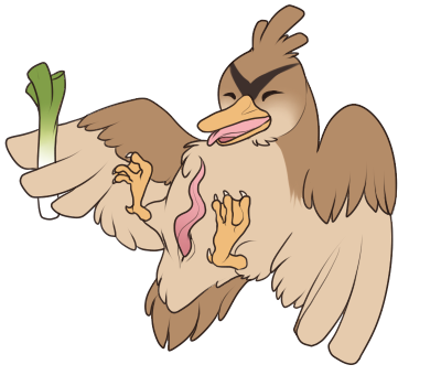alpha_channel avian beak bird duck erection eyes_closed farfetch'd feathered_wings feathers feet feral leek lying male nintendo open_mouth penis pok&eacute;mon simple_background skittycrusader solo talons tongue transparent_background video_games wings