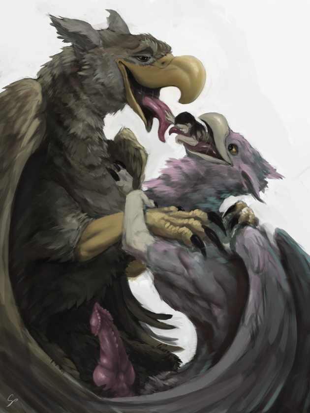 avian endosomataphilia erection feeding female feral foreplay gryphon human macro male mammal mawplay micro micro_on_macro oral oral_vore penis size_difference sprout story story_in_description tongue tongue_out vore