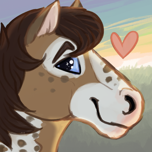 ambiguous_gender briarlupine detailed_background equid equine feral horse icon low_res mammal smile solo