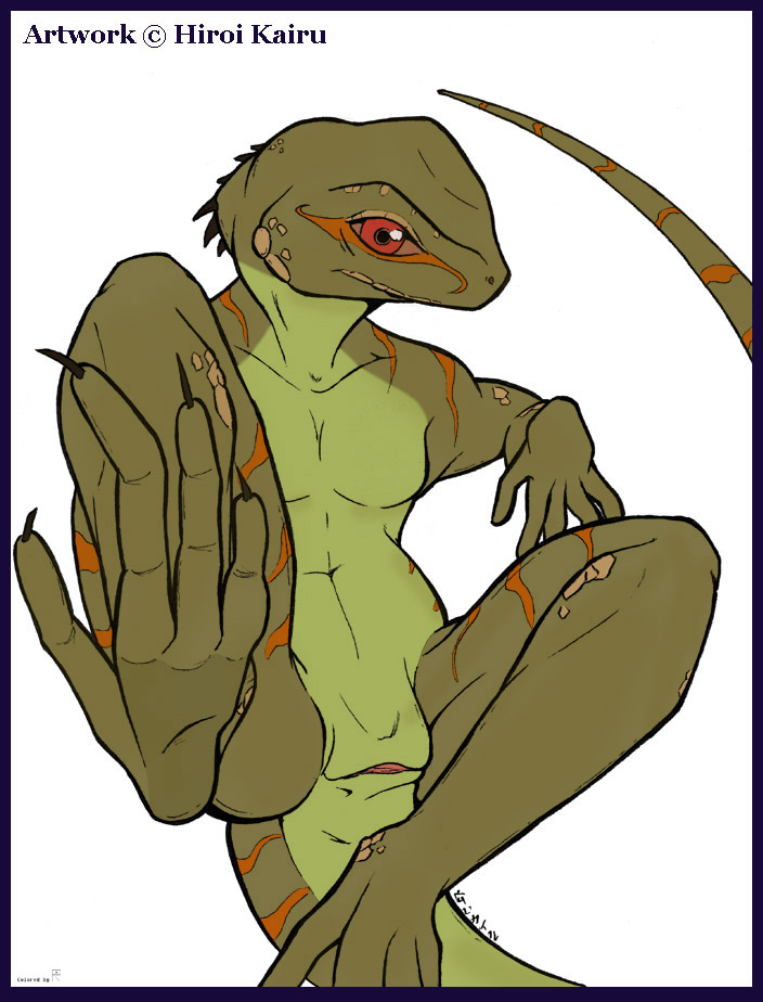 ambiguous_gender animal_genitalia aquatic_dragon claws cloaca feral lizard looking_at_viewer rabin reptile scalie solo syrinoth