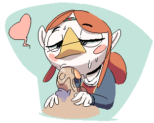 &lt;3 animal_humanoid avian avian_humanoid balls blush bumpty clothed clothing erection faceless_male fellatio female half-closed_eyes humanoid low_res male medli nintendo oral penis pubes rito sex sweat the_legend_of_zelda tongue video_games wind_waker