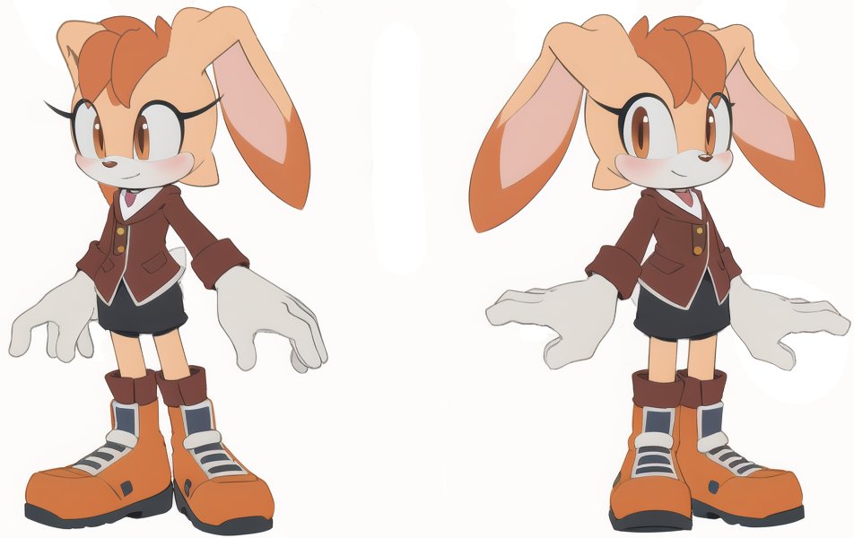 2024 aged_up anthro blue_archer_(artist) blush boots bottomwear brown_eyes button_(fastener) clothed clothing cream_the_rabbit dipstick_ears eyelashes female floppy_ears footwear fur glistening glistening_eyes gloves hair handwear jacket lagomorph leporid mammal model_sheet multicolored_ears orange_body orange_eyes orange_fur orange_hair pink_inner_ear rabbit redesign sega simple_background skirt smile solo sonic_the_hedgehog_(series) topwear white_background white_clothing white_gloves white_handwear