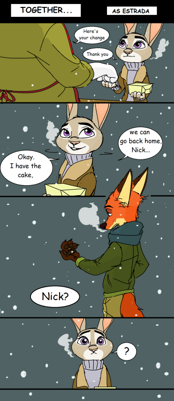 2017 anthro asestrada157 canine clothed clothing comic disney female fox fur judy_hopps lagomorph male mammal nick_wilde rabbit zootopia