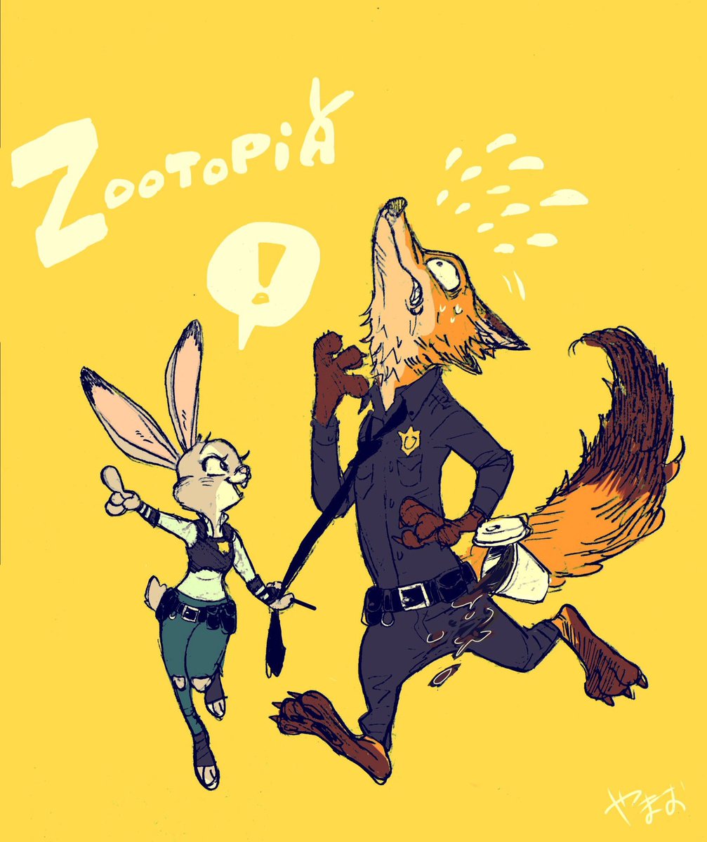 anthro canine clothed clothing disney female fox fur judy_hopps lagomorph male mammal nick_wilde rabbit zootopia