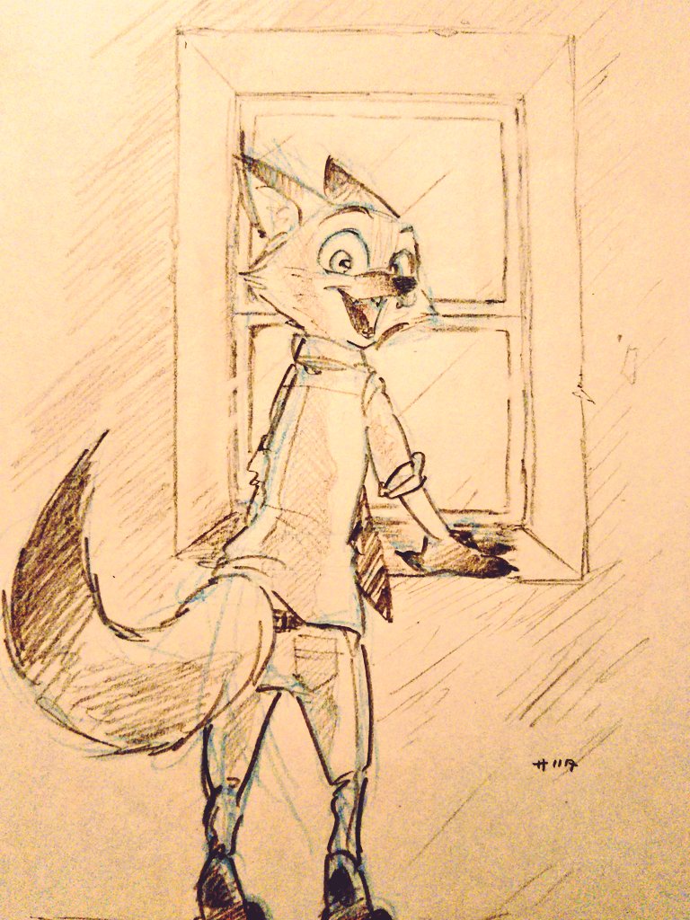 anthro canine clothed clothing disney fox fur male mammal nick_wilde saritaaaaaaa82 zootopia