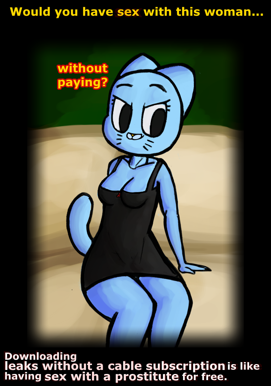 2017 anthro blue_fur breasts cartoon_network cat cleavage clothed clothing digital_media_(artwork) english_text feline female fur invalid_tag lingerie mammal nicole_watterson parody prostitution simple_background sitting solo text the_amazing_world_of_gumball whiskers zambs