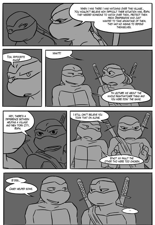 comic leonardo_(tmnt) male ninja raphael_(tmnt) reptile scalie sneefee teenage_mutant_ninja_turtles text turtle