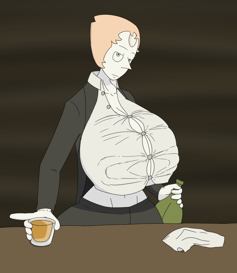 5h4m3l355 alien_girl big_breasts breasts cartoon_network huge_breasts humanoid not_furry pearl_(steven_universe) simple_background steven_universe white_skin