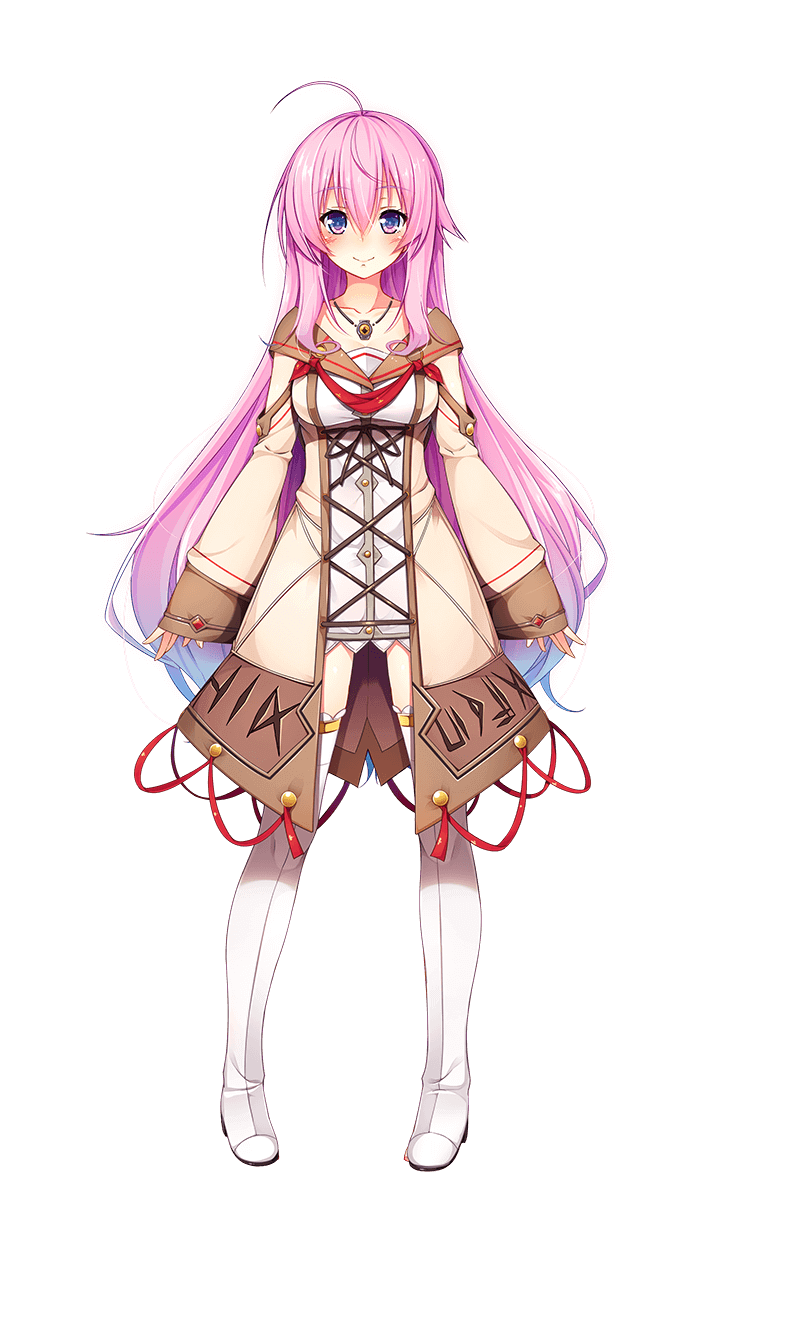 1girl ahoge aristear_remain bangs blue_hair blush boots coat collarbone eyes_visible_through_hair female full_body gradient_hair jewelry long_sleeves looking_at_viewer multicolored_hair necklace official_art pink_hair purple_eyes purple_hair ruru_(aristear_remain) shiny shiny_hair shiny_skin sleeves_past_wrists smile solo standing transparent_background very_long_hair white_boots