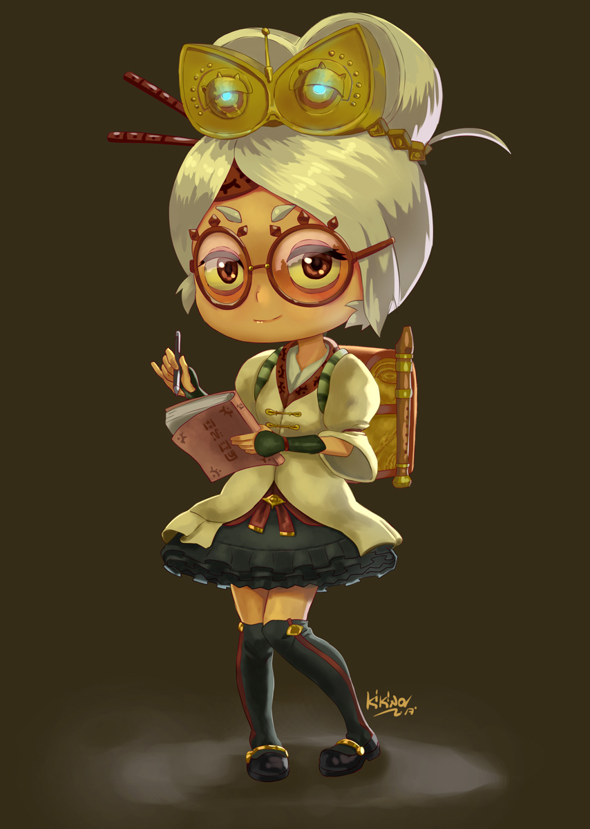 glasses loli purah randoseru the_legend_of_zelda the_legend_of_zelda:_breath_of_the_wild white_hair