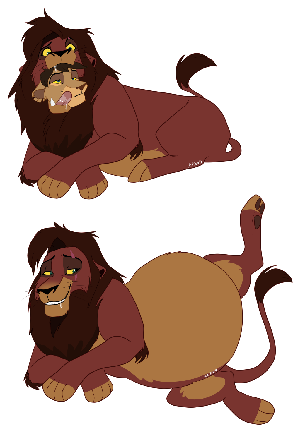 belly disney feline kovu lion male mammal the_lion_king vore