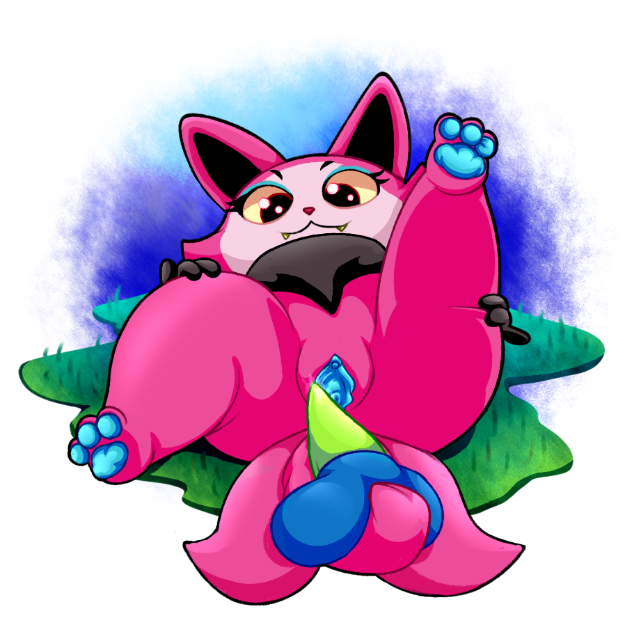 2017 anthro balls canine clitoris eerie_(telemonster) female fox fur imminent_sex male male/female mammal missdetrop monster pawpads penis pink_fur pussy telemonster were werewolf yossi