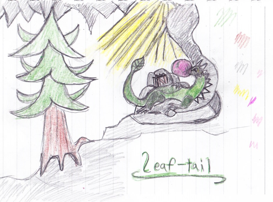 blowing bubble_gum leaf_dragon leaf_the_tail male pokemonartist traditional_media_(artwork)
