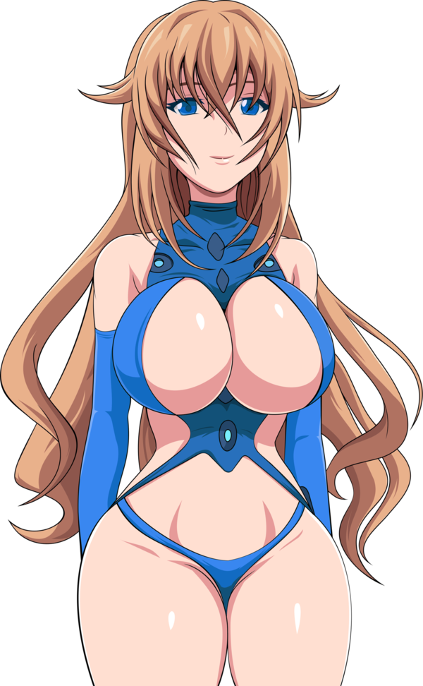 1girl admontanheiro blonde_hair blue_eyes breasts draw ecchi fanart large_breasts long_hair masou_gakuen_hxh sexy yurishia_farandole