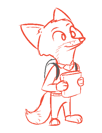 2016 anthro backpack barefoot book canine clothed clothing cub dipstick_tail disney fox holding_object male mammal multicolored_tail nick_wilde simple_background smile solo standing tggeko white_background young zootopia