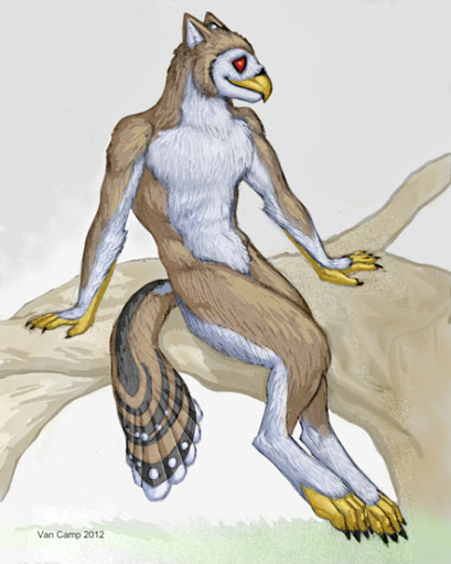 2012 beak hybrid male nude sitting solo susan_van_camp talons tree