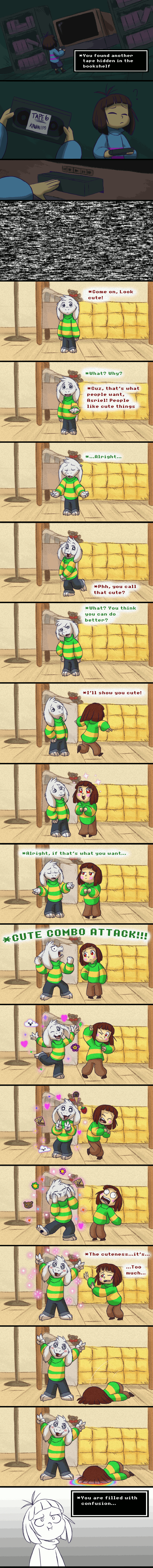 2016 ambiguous_gender anthro asriel_dreemurr caprine chara_(undertale) child clothed clothing comic english_text fur goat hair human long_ears long_hair male mammal protagonist_(undertale) tc-96 text undertale video_games white_fur young