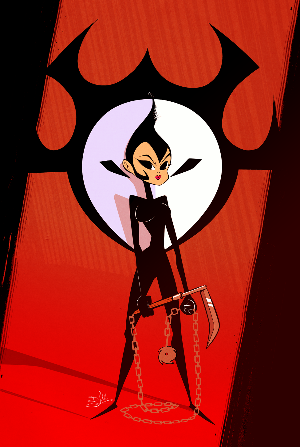 1girl ashi black_hair samurai_jack solo tagme