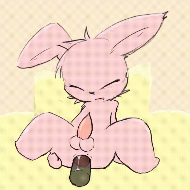2d_animation anal anal_penetration animated balls black_nose cum cumshot cute_fangs disembodied_penis ejaculation eyes_closed first_person_view fur lagomorph long_ears loop male male/male male_focus mammal orgasm penetration penis pink_fur pink_penis rabbit snout spread_legs spreading tongue ura