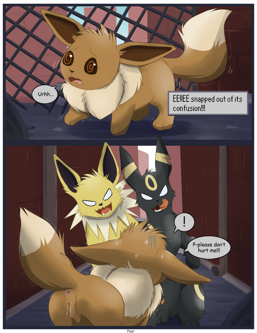 anus cock_tip comic comic_series confusion dogina eevee eeveelution female jolteon male nintendo pocket_monsters pok&eacute;mon pussy umbreon video_games xxgato