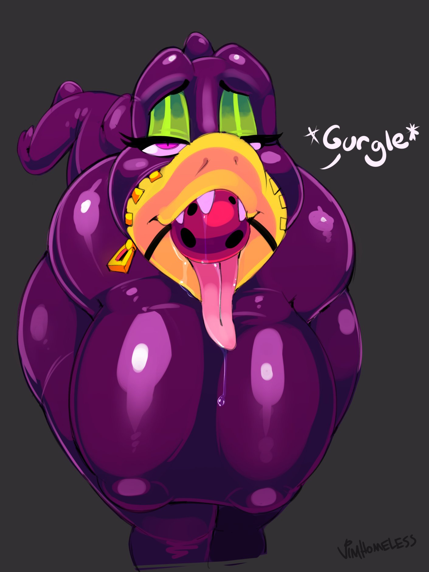 2018 anthro ball_gag bdsm bedroom_eyes big_breasts big_butt breasts butt clothed clothing croc_(vimhomeless) crocodile crocodilian digital_media_(artwork) female fully_clothed gag gagged gimp gimp_mask gimp_suit gloves group gurgle half-closed_eyes hi_res huge_butt looking_at_viewer non-mammal_breasts reptile rubber rubber_suit scalie seductive skinsuit solo_focus thick_thighs tight_clothing vimhomeless