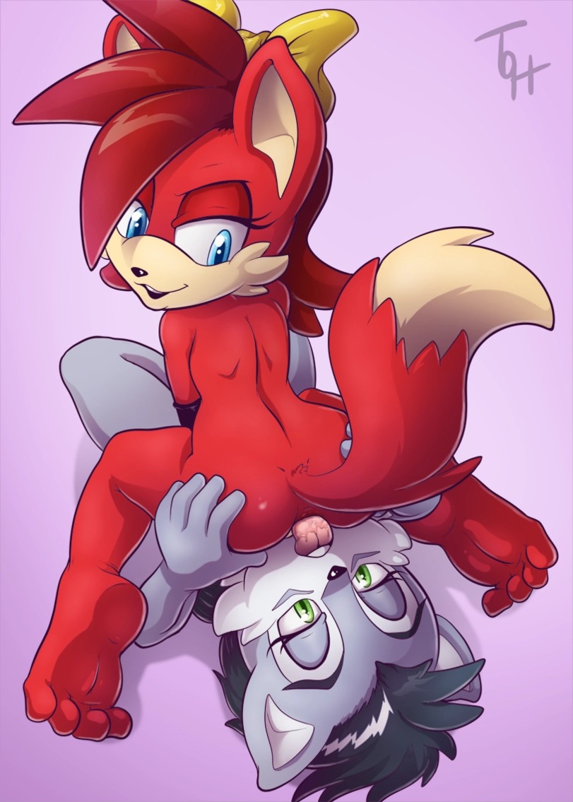 feet female female/female fiona_fox licking lupe_the_wolf sex simple_background sonic_(series) the_other_half tongue tongue_out video_games