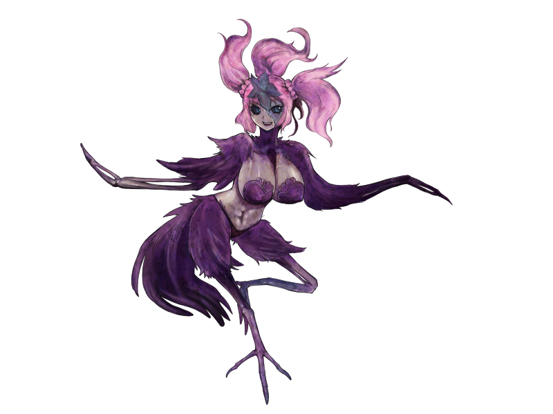 1girl bird_legs bird_tail black_sclera blue_eyes bmp-to-png_conversion breasts colored_sclera exposed_bone feathers harpy large_breasts looking_at_viewer mon-musu_quest! monster_girl non-web_source open_mouth panties pink_hair plucked_feathers purple_feathers red_panties refletsia_(mon-musu_quest!) solo stitches tail teeth transparent_background tri_tails un_do underwear upper_teeth_only zombie