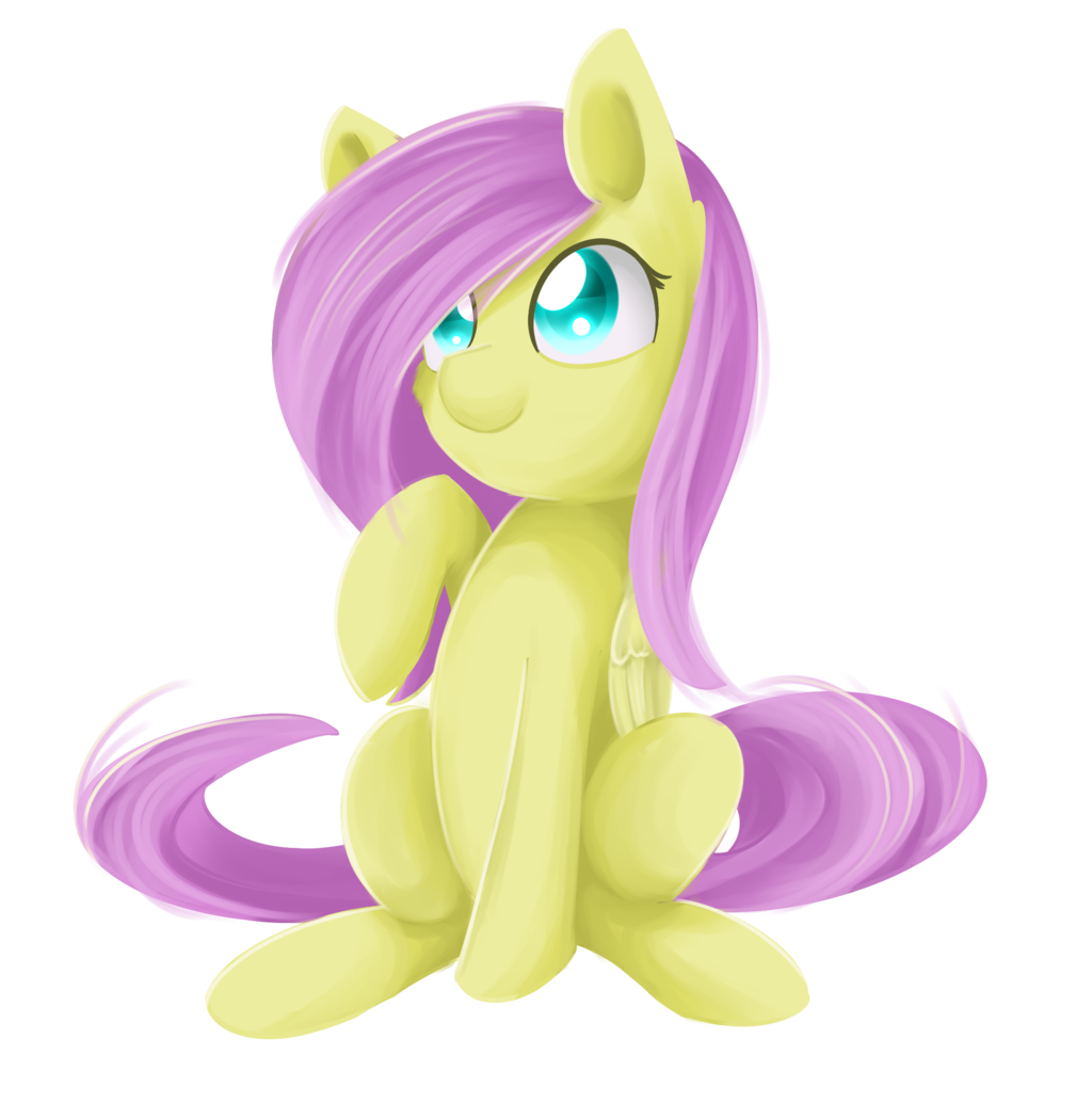 alpha_channel blue_eyes equine feral fluttershy_(mlp) friendship_is_magic hair hooves mammal my_little_pony pegasus pink_hair simple_background sitting smile solo transparent_background wings xduskstarx