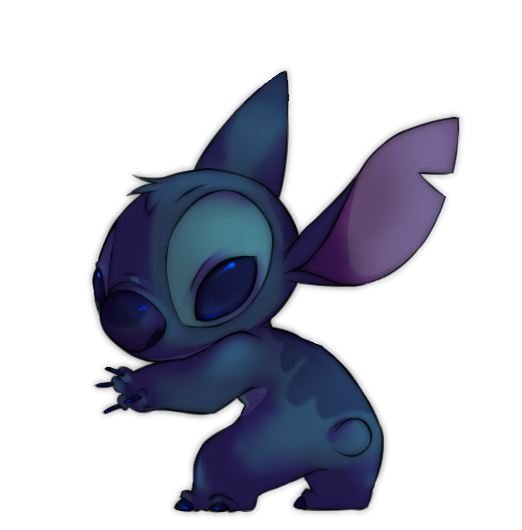 2011 4_fingers alien alpha_channel angelpaw back_markings blue_claws blue_eyes blue_fur blue_nose claws cute digital_media_(artwork) disney experiment_(species) fur head_tuft lilo_and_stitch looking_at_viewer looking_back markings no_sclera notched_ear simple_background small_tail solo stitch transparent_background