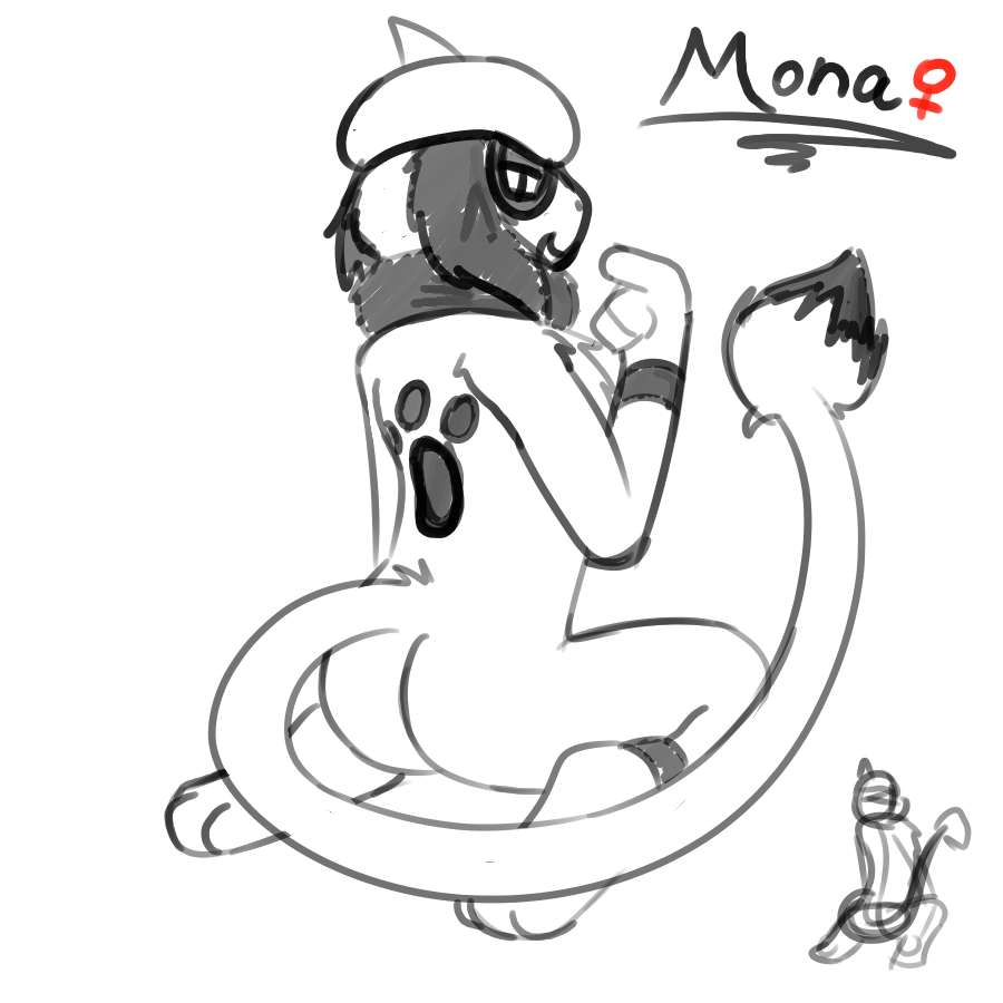 battle_fennec_(artist) canine female kneeling mammal mona nintendo pok&eacute;mon smeargle video_games
