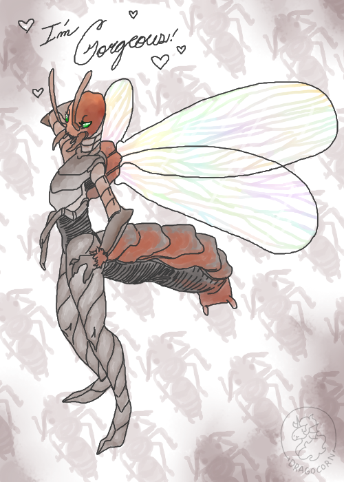 &lt;3 2015 3_fingers 4_arms 4_wings abdomen aliasing ambiguous_gender antennae anthro arthropod athletic bedroom_eyes biped breasts brown_background brown_body brown_exoskeleton brown_fur claws countershade_tail countershade_torso countershading dialogue digital_drawing_(artwork) digital_media_(artwork) digitigrade dragocorn english_text exoskeleton eyelashes featureless_breasts featureless_crotch featureless_feet feral flat_chested front_view full-length_portrait fur girly green_eyes grey_body grey_countershading grey_exoskeleton half-closed_eyes hand_behind_head hand_on_hip insect insect_wings low_res mandibles multi_arm multi_limb multi_wing multicolored_body multicolored_exoskeleton nude pattern_background pincers portrait pose reverse_countershading seductive side_view simple_background solo spread_wings standing striped_body stripes termite text translucent translucent_wings tuft two_tone_body two_tone_exoskeleton watermark white_background wings worker_termite_(sigmablack) wrist_tuft