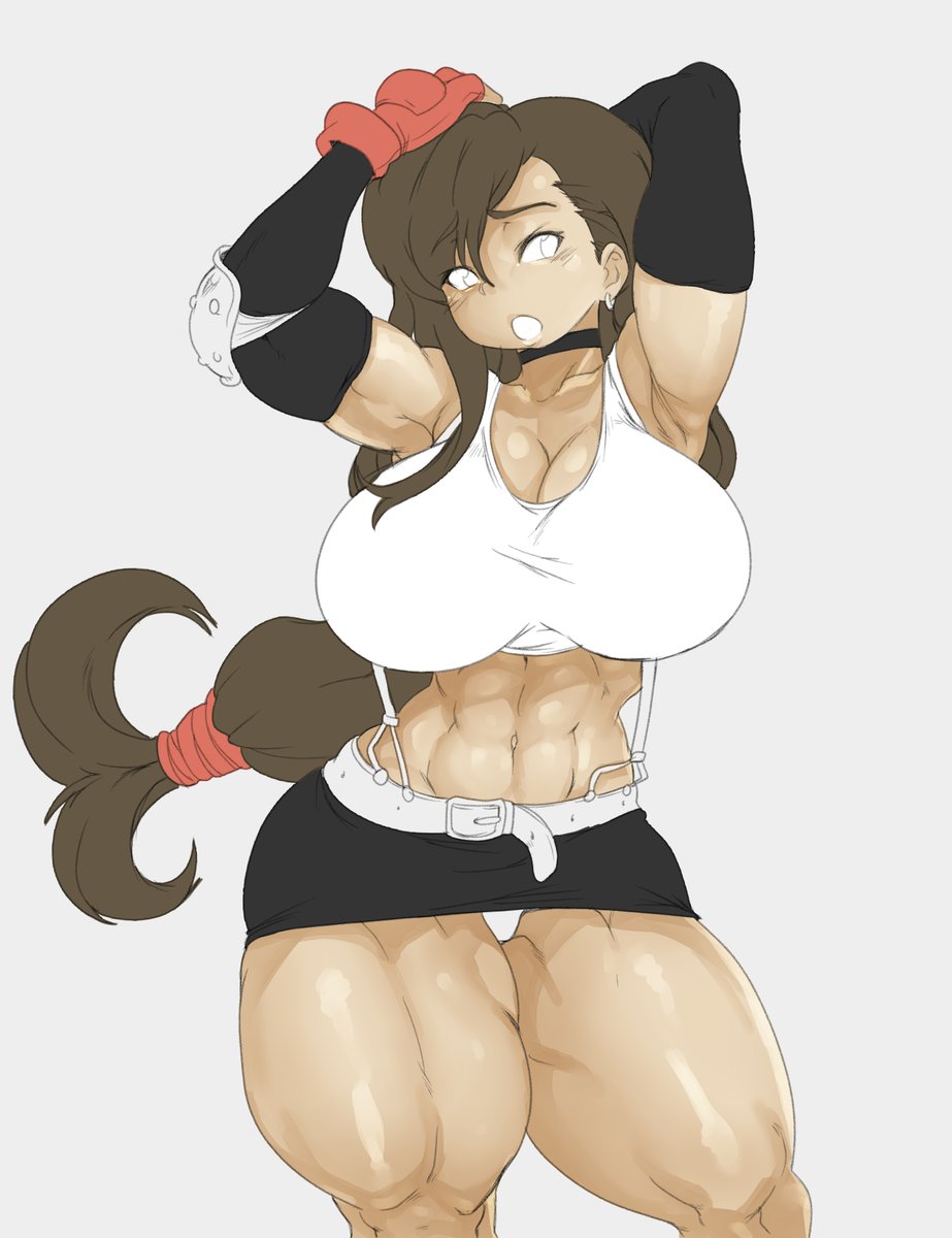 abs breasts final_fantasy final_fantasy_vii large_breasts muscle thick_thighs thighs tifa_lockhart toned