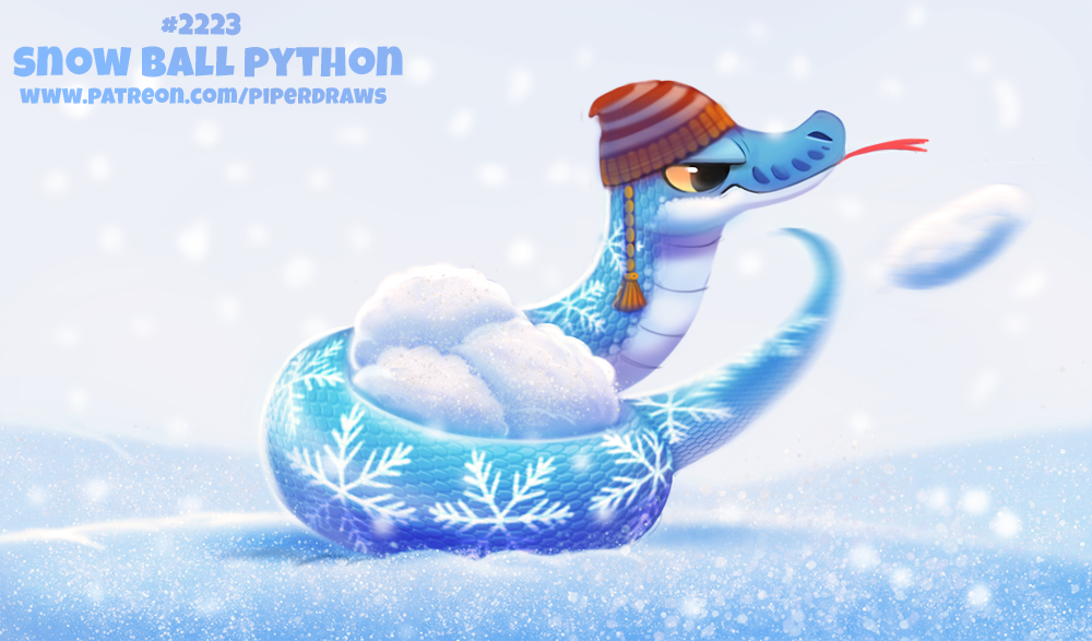 ambiguous_gender ball_python blue_scales cryptid-creations english_text feral humor outside pun scales snow snowball solo stocking_cap text throwing tongue tongue_out visual_pun white_scales yellow_eyes