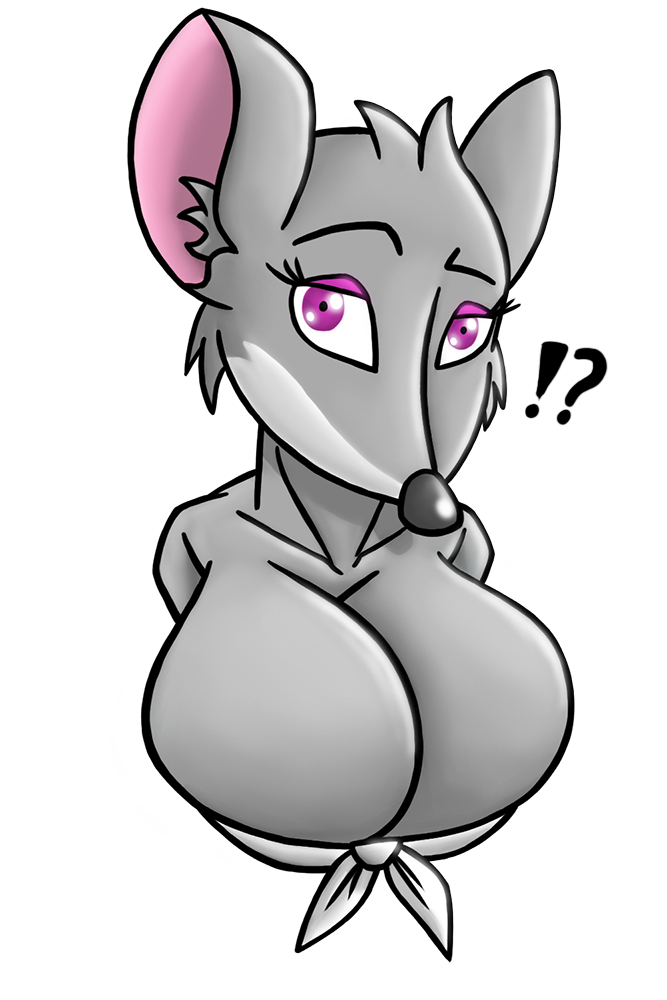 ! ? alpha_channel anthro big_breasts breasts bust_(disambiguation) bust_portrait cleavage clothed clothing creatiffy eyelashes eyeshadow female huge_breasts looking_at_viewer makeup mammal mouse portrait purple_eyes rodent thea_stilton