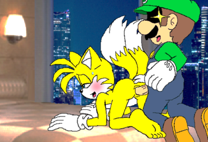 anal butt canine crossover feet fox human luigi male male/male mammal mario_bros miles_prower mobian_(species) nintendo sex sonic_(series) video_games